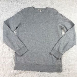 Crosby & Howard long sleeve crew neck slim fit pullover sweatshirt in gray